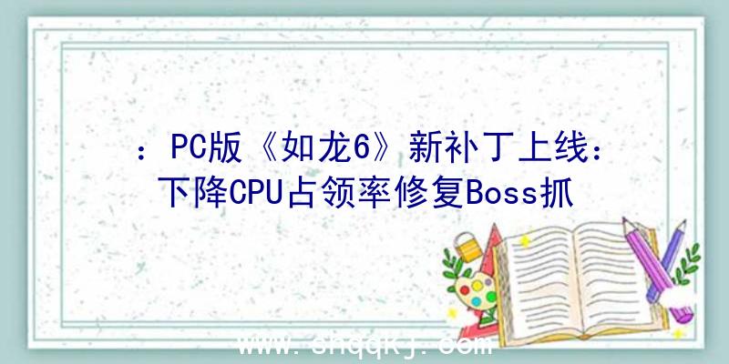 ：PC版《如龙6》新补丁上线：下降CPU占领率修复Boss抓取进击规避Bug